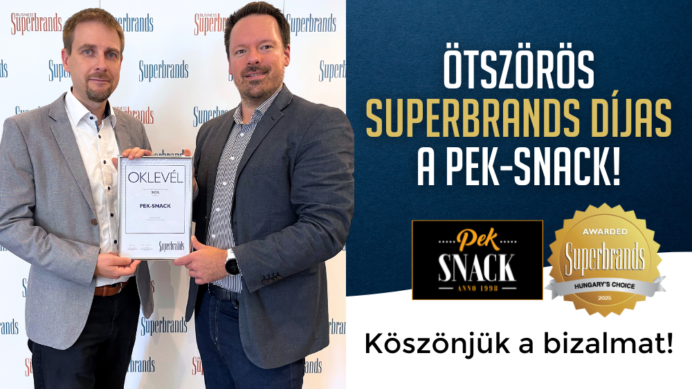 Idén is Superbrands díjas a Pek-Snack!