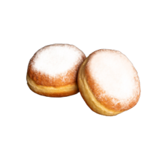 Krofna s ukusom čokolade i vanile